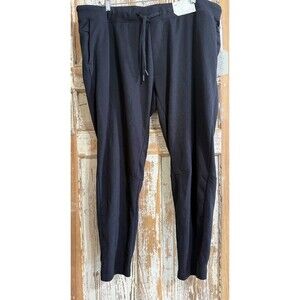 Stylus Men's Zipper Pocket Drawstring Jogger Pants - Black - Size XXL